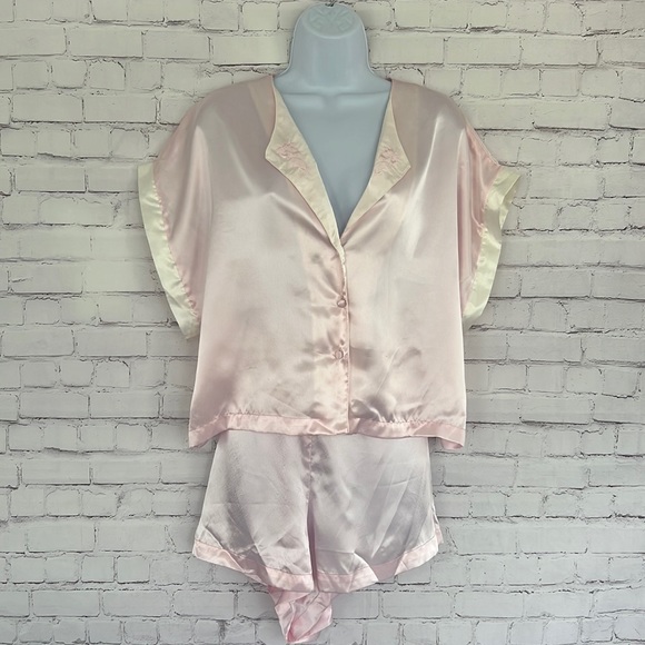 Val•Mode Lingerie pink satin sleep wear set size large - Picture 1 of 17